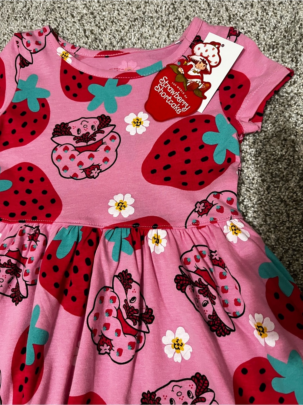 4T Pink Strawberry Shortcake Dress - Picture 3 of 4